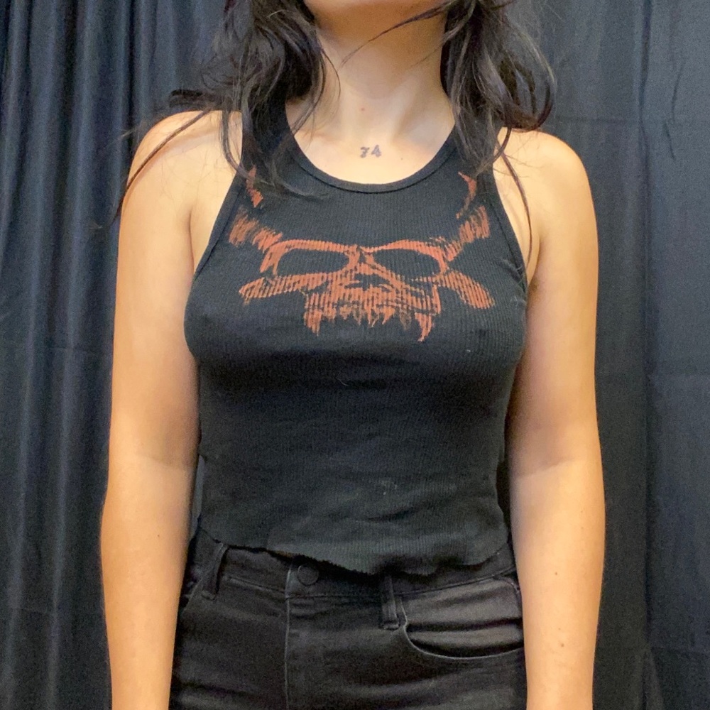 Hand Bleach Painted Samhain / Danzig Tank Top